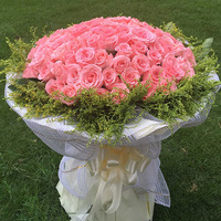 嘉兴鲜花速递同城全国送花生日鲜花粉玫瑰花束杭州温州上海鲜花店