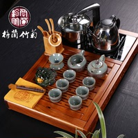 花梨木茶具紫砂茶壶玲珑功夫排水整套装四合一体小号实木茶台茶盘