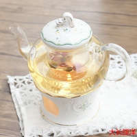 花草茶加厚水果茶壶套装陶瓷玻璃欧式下午花茶具蜡烛可加热