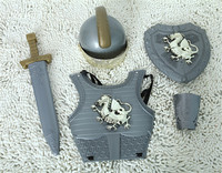 万圣节cos儿童罗马武士套装 盔甲五件套盾牌胸甲头盔剑玩具道具