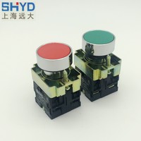 厂家直销上海远大 LAY5-11平钮 按钮开关自复位 直径22mm红黄绿色