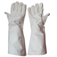 优质加长型单层加厚帆布手套 耐磨 电焊手套 劳保防护手套
