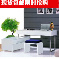 特价白色烤漆书桌伸缩烤漆书桌写字台办公台家用简约宜家电脑桌