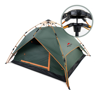 NH挪客户外3-4人全自动帐篷大空间防雨液压铝杆帐篷家庭露营装备
