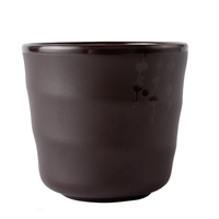 密胺仿瓷 韩式花朵杯子 隔热水杯 素色磨砂茶杯高档餐具 茶杯