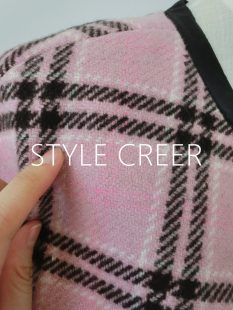 STYLE CREER : 独家定制Lattice design不规则宽松羊毛外套。限量