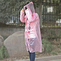 一次性旅行雨衣单人男女士便捷轻薄透明骑行雨披 （按扣加厚款）