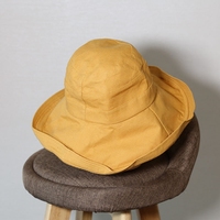 夏季遮阳帽子透气棉麻折叠布帽 太阳帽 百搭光板渔夫盆帽女士布帽
