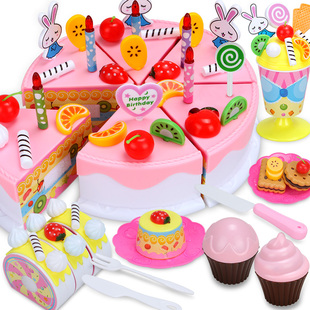 过家家生日蛋糕玩具儿童仿真蛋糕水果切切乐切切看小女孩玩具礼物