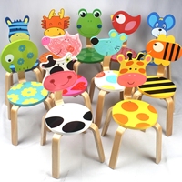 厂家直销儿童卡通凳宝宝靠背椅儿童动物椅小凳子卡通椅实木桌椅