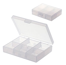豪丰直销超实用透明塑料6格小药盒 加厚环保首饰盒小格子收纳盒