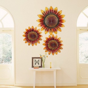 创意欧式墙饰玄关立体壁饰向日葵挂件客厅墙面壁挂背景墙上装饰品