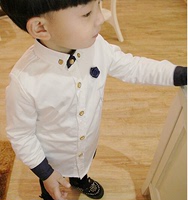童装3-5-8岁男童秋冬装韩版儿童衬衫中小童百搭长袖衬衣宝宝上衣