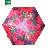 添奇遮阳伞油画伞美丽红玫瑰创意潮流晴雨伞