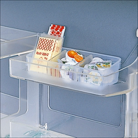 日本进口分隔收纳筐蔬果分格塑料收纳盒正品整理盒冰箱冷藏蔬菜篮