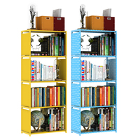 铁架塑料组装配件可拆卸简易书架简单收纳置物架学生宿舍简单书柜
