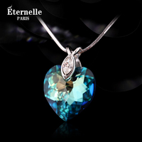 Eternelle法国施华洛世奇海洋之心水晶项链  欧美时尚教师节礼物
