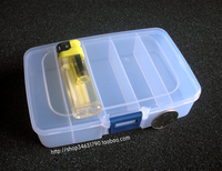 竖五格R650工具塑料盒子透明塑料零件盒分格盒元件盒收纳盒储物盒