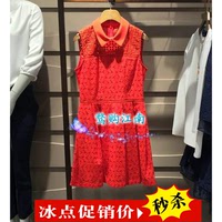 韩国正品夏时尚修身显瘦纯色美艳小洋装蕾丝连衣裙w-RCOW62404C