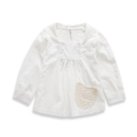 0-1-3岁6-9-12-18个月女宝宝爱心领套头衬衫小童薄款日系纯棉长袖