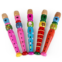 儿童笛子玩具幼儿塑料口琴竖笛6孔长笛喇叭吹奏宝乐宝器初学玩具