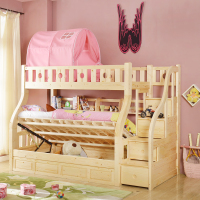 高低床松木子母床 实木双层床上下床儿童床上下铺母子床实木床1.2