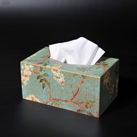 包邮欧式木质长方形纸巾盒 复古客厅创意抽纸盒 田园餐巾纸收纳盒