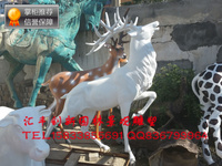 欧式家居装饰工艺品圣诞白色鹿摆件酒店商场室内摆设仿真动物雕塑