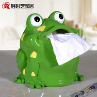 创意个性趣味青蛙卷纸筒 儿童房幼儿园餐厅摆件摆设 纸巾盒纸抽盒