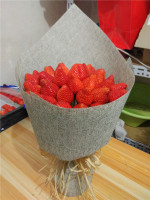 鲜花速递同城北京奶油草莓花束2017年新款促销日韩自然风花草莓花