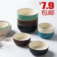 lototo日式陶瓷米饭碗居家日用汤碗创意甜品碗面碗套装陶瓷碗