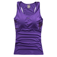 夏季瑜珈服带胸垫运动健身背心跑步速干带透气网运动胸衣女4色