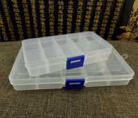 文玩佛珠DIY配件分类盒子 透明首饰归类收纳盒 15格大空间 塑料盒