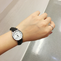 【发现】真皮手表简约森女系文艺复古数字手表女真皮百搭气质腕表