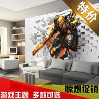 3D无缝中式风景人物动漫英雄联盟客厅背景 壁纸壁画墙纸个性定制