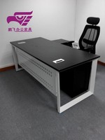 现代简单大方主管桌老板桌经理桌办公桌班台钢木结合电脑桌可定做
