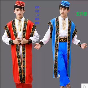 新疆维吾尔少数民族成人回族哈萨克族舞台演出服饰舞蹈表演服装男