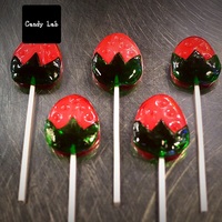 candylab 创意手工糖 造型 草莓&amp;西瓜棒棒糖新年礼物送男女生