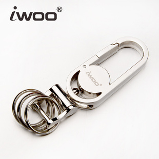 iwoo 小车要事链 钥匙扣挂件三环 汽车遥匙扣 男士 腰挂遥匙扣