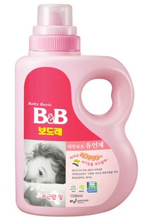 韩国保宁柔顺剂BB婴儿洗衣液衣物护理纤维柔顺剂瓶装1500ml满包邮