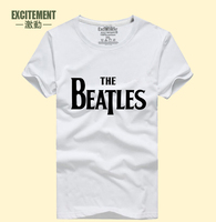 Excitement夏季新款纯棉情侣短袖T恤The Beatles披头士甲壳虫乐队