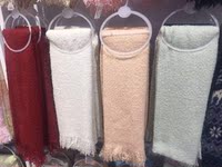 2015热风时尚D基本金丝围巾披肩粉红酒红米白淡绿色男女纯色围巾