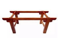 定做餐桌架办公桌架会议桌巴花大板架圆桌架子实木可拆式连体支架