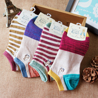 6双包邮 日本可爱纯棉短筒女船袜四季通用浅口潮袜隐形袜子