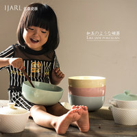 亿嘉 创意韩式陶瓷器餐具泡面碗小米饭碗家用吃饭碗大汤碗具套装
