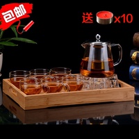 特价包邮耐热玻璃茶具  透明大茶壶花茶壶   不锈钢内胆  直身壶