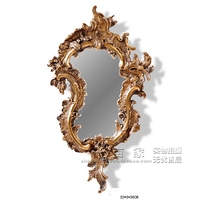 印度进口美式欧式纯铜雕花墙挂壁挂镜装饰镜别墅家居饰品礼品
