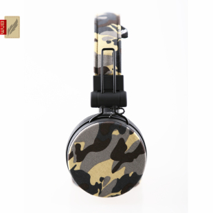 WU巫手制耳机 迷彩布艺耳机 头戴式可插拔可折叠音乐耳机 WJ-16