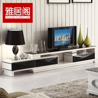 精品电视柜 简约时尚 钢化玻璃 黑白色 电视柜 F1308