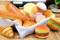 仿真面包套装假汉堡包食物食品模型橱柜样品展示样板房装饰品摆设